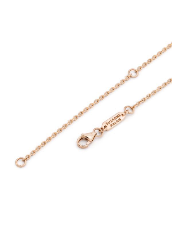 Suzanne Kalan 18K Rose Gold Cascade Diamond Necklace | Browns Fine Necklaces
