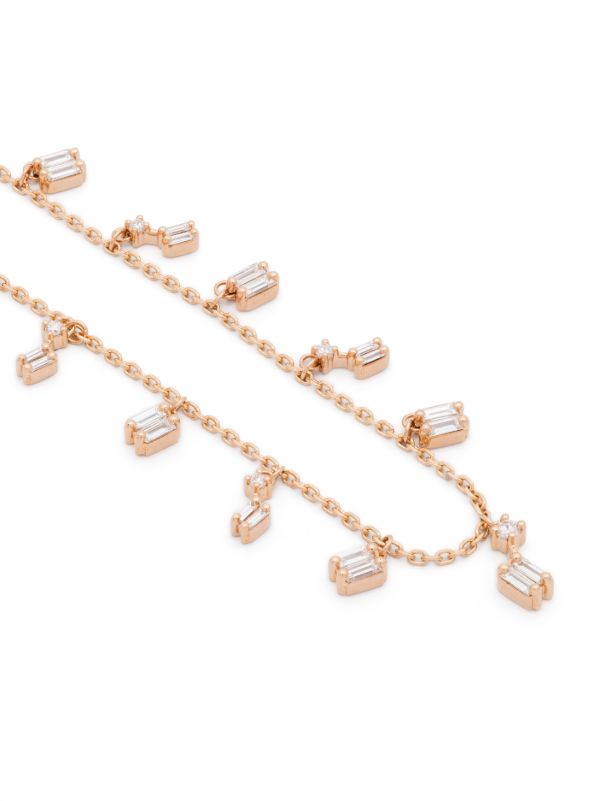 Suzanne Kalan 18K Rose Gold Cascade Diamond Necklace | Browns Fine Necklaces