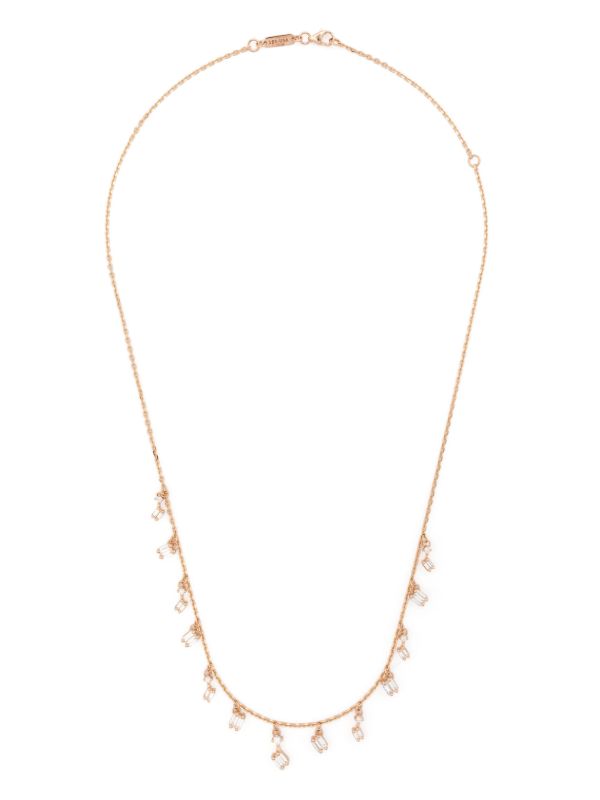 Suzanne Kalan 18K Rose Gold Cascade Diamond Necklace | Browns Fine Necklaces