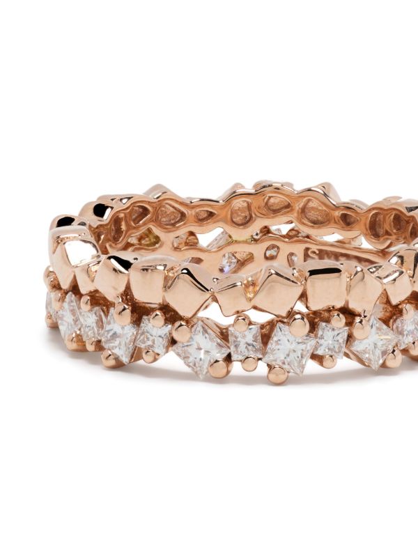 Suzanne Kalan 18K Rose Gold Mini Diamond Eternity Ring | Browns Fine Rings