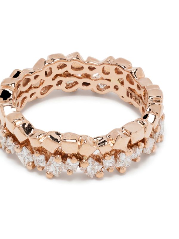 Suzanne Kalan 18K Rose Gold Mini Diamond Eternity Ring | Browns Fine Rings