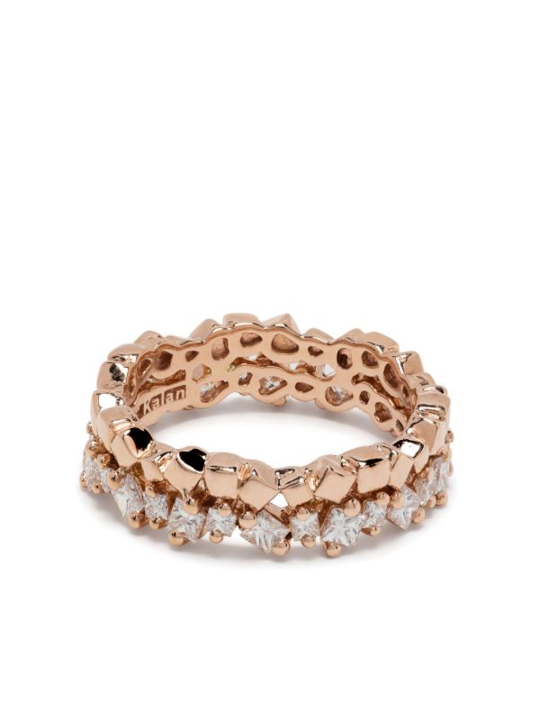 Suzanne Kalan 18K Rose Gold Mini Diamond Eternity Ring | Browns Fine Rings