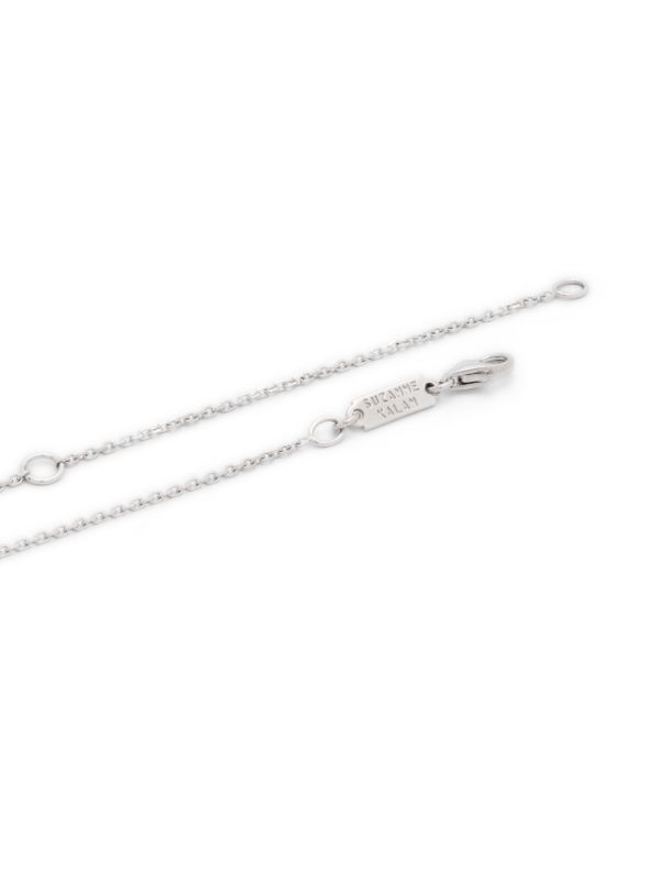 Suzanne Kalan 18K White Gold Classic Diamond Bar Necklace | Browns Fine Necklaces