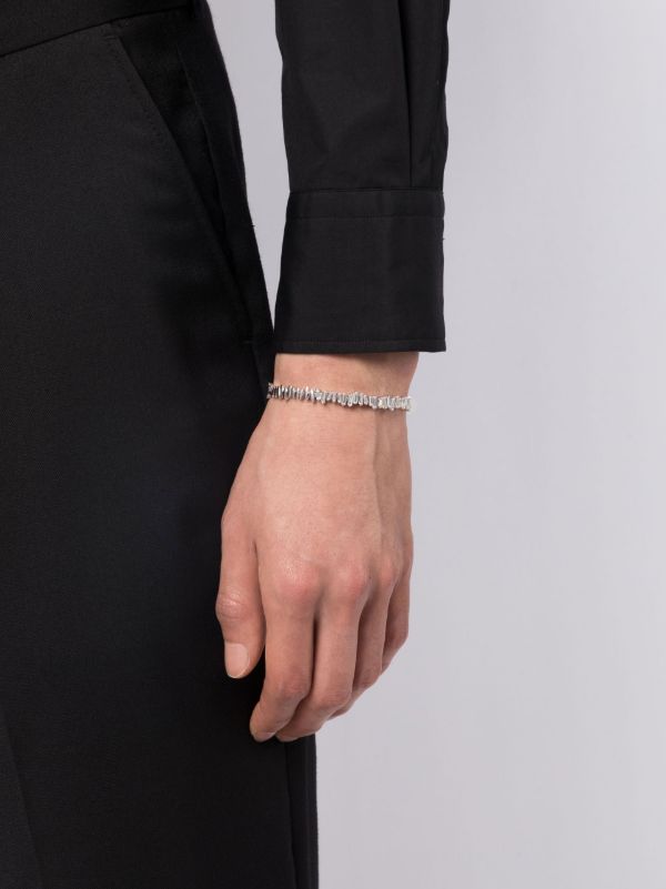 Suzanne Kalan 18K White Gold ID Diamond Bracelet | Browns Bracelets