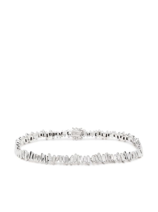 Suzanne Kalan 18K White Gold ID Diamond Bracelet | Browns Bracelets