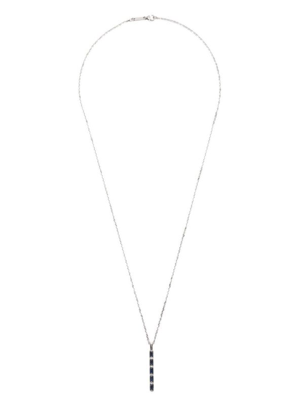 Suzanne Kalan 18K White Gold Inlay Large Sapphire Necklace | Browns Necklaces