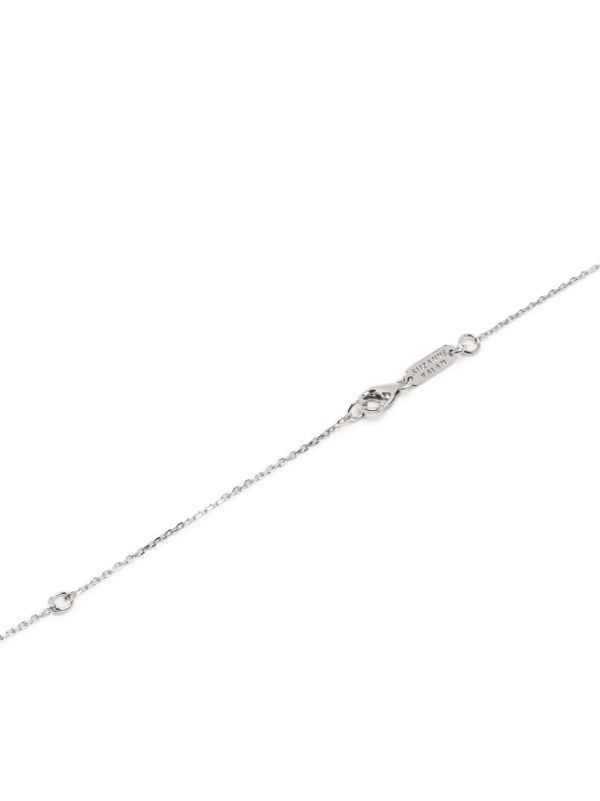 Suzanne Kalan 18K White Gold Mini Dogtag Diamond Necklace | Browns Necklaces