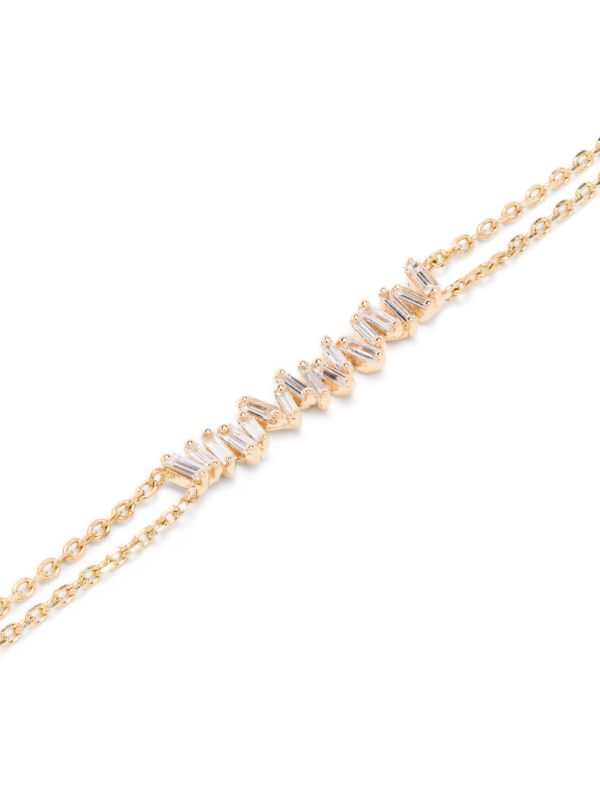 Suzanne Kalan 18K Yellow Gold Bar Diamond Bracelet | Browns Fine Bracelets