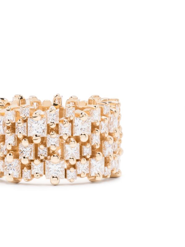 Suzanne Kalan 18K Yellow Gold Classic Diamond Band Ring | Browns Fine Rings