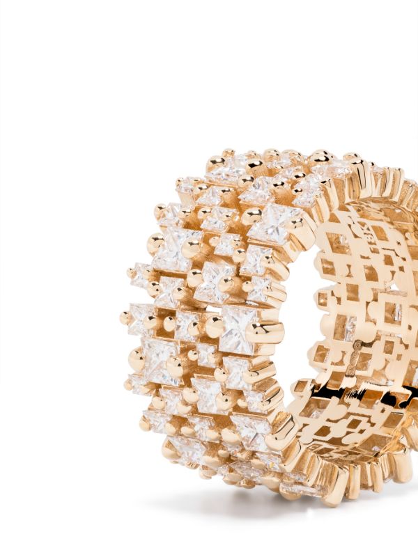 Suzanne Kalan 18K Yellow Gold Classic Diamond Band Ring | Browns Fine Rings