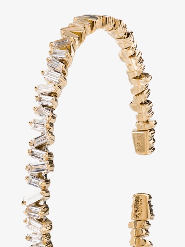 Suzanne Kalan 18K Yellow Gold Classic Diamond Bangle | Browns Fine Bracelets