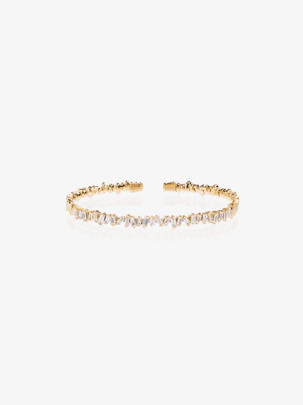 Suzanne Kalan 18K yellow gold Classic diamond bangle | Browns Fine Bracelets