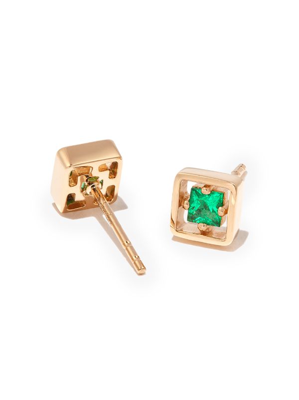 Suzanne Kalan 18K Yellow Gold Emerald Stud Earring | Browns Earrings