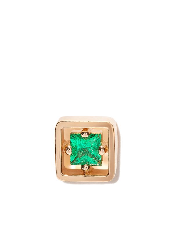 Suzanne Kalan 18K yellow gold emerald stud earring | Browns Earrings