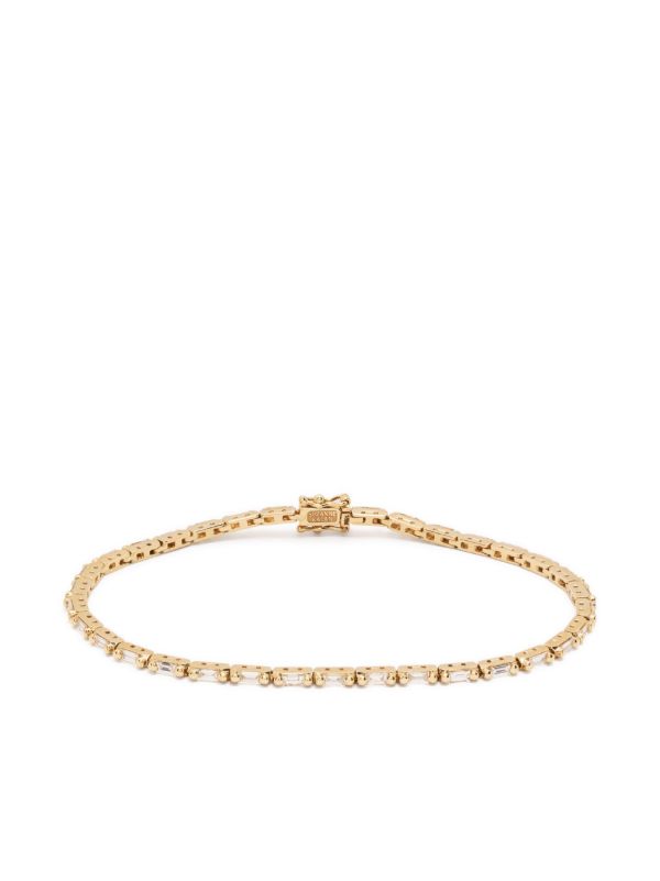 Suzanne Kalan 18K Yellow Gold Linear Diamond Tennis Bracelet | Browns Fine Bracelets
