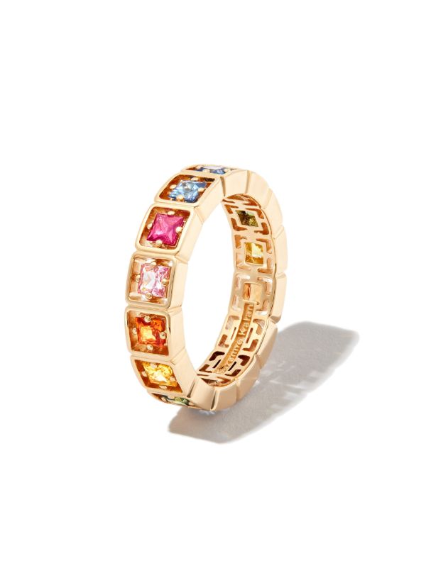 Suzanne Kalan 18K Yellow Gold Rainbow Sapphire Ring | Browns Rings