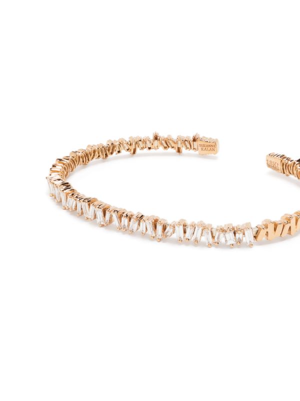 Suzanne Kalan 18kt Rose Gold Classic Diamond Fireworks Bangle | Browns Fine Bracelets