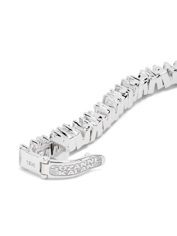 Suzanne Kalan 18kt White Gold Classic Diamond Drop Clip-on Necklace | Browns Fine Necklaces