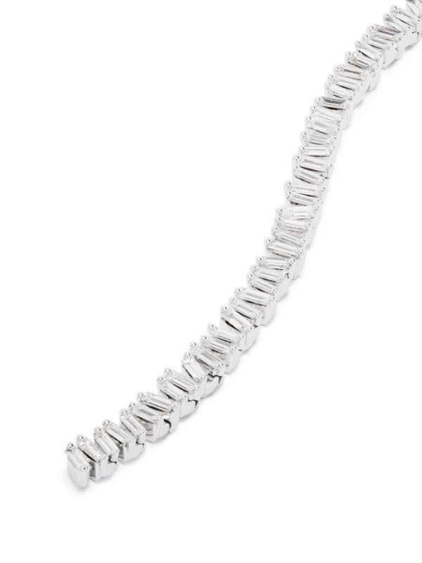 Suzanne Kalan 18kt White Gold Classic Diamond Drop Clip-on Necklace | Browns Fine Necklaces