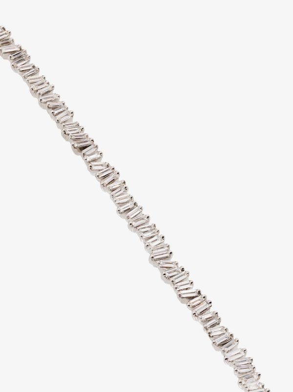 Suzanne Kalan 18kt White Gold Fireworks Diamond Necklace | Browns Fine Necklaces