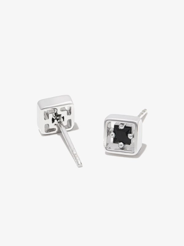 Suzanne Kalan 18kt White Gold Inlay Sapphire Stud Earrings | Browns Earrings
