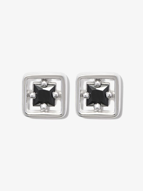 Suzanne Kalan 18kt white gold Inlay sapphire stud earrings | Browns Earrings