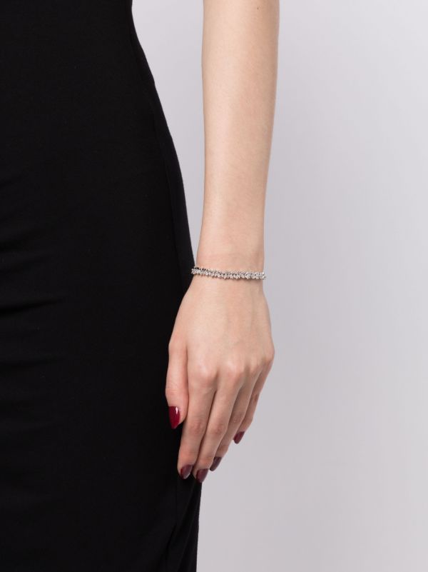 Suzanne Kalan 18kt White Gold Princess Diamond Tennis Bracelet | Browns Fine Bracelets