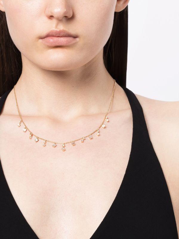 Suzanne Kalan 18kt Yellow Gold Classic Diamond Cascade Necklace | Browns Fine Necklaces