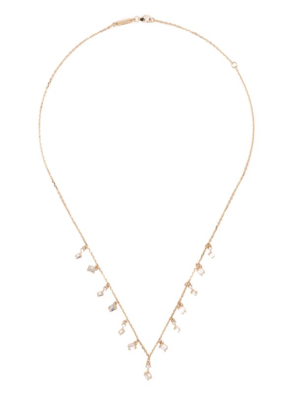 Suzanne Kalan 18kt Yellow Gold Classic Diamond Cascade Necklace | Browns Fine Necklaces