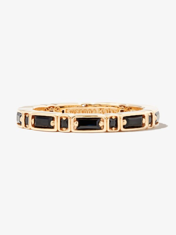 Suzanne Kalan 18kt Yellow Gold Inlay Sideways Sapphire Eternity Band Ring | Browns Rings