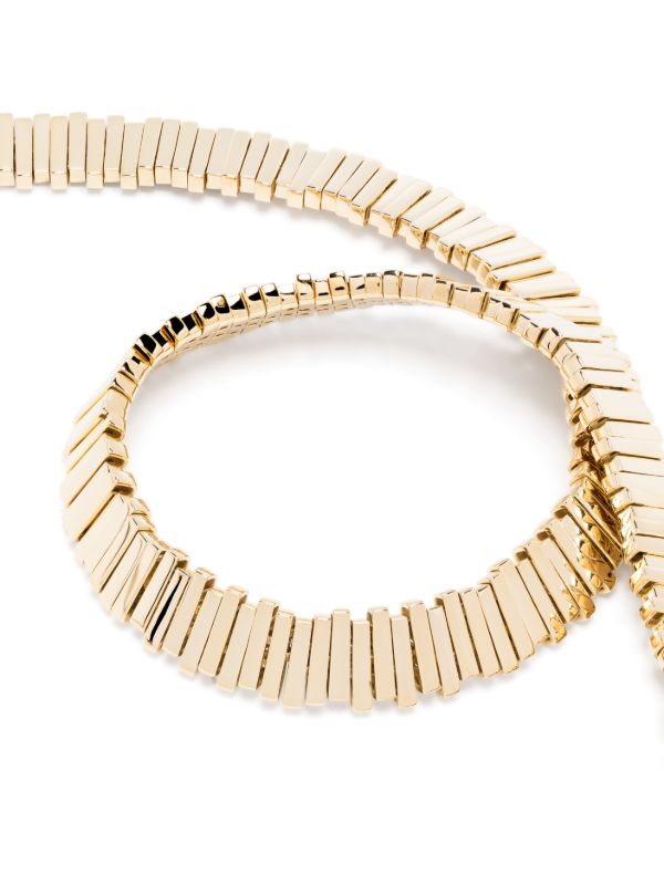 Suzanne Kalan 18kt Yellow Gold Jagged Baguette Necklace | Browns Fine Necklaces