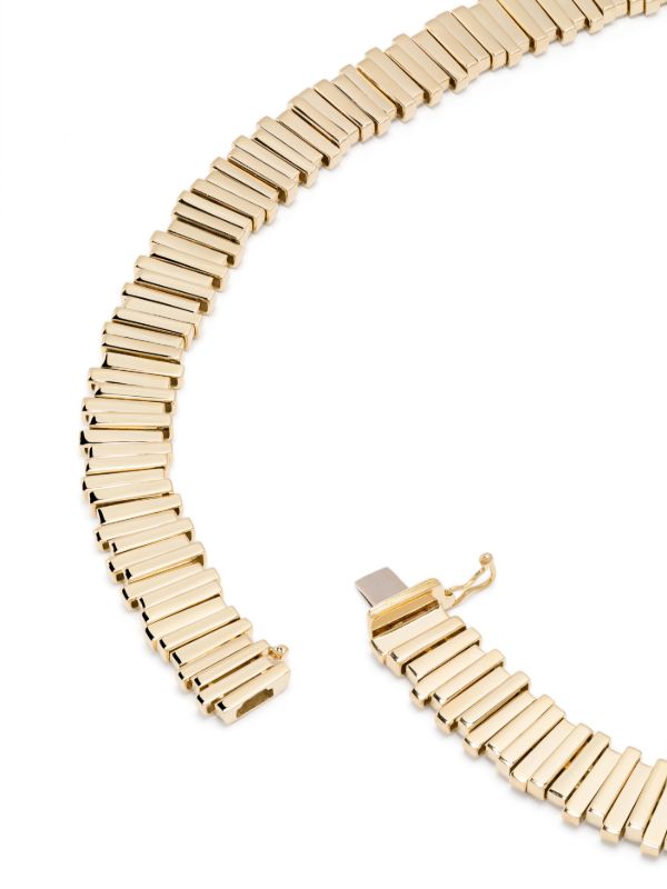 Suzanne Kalan 18kt Yellow Gold Jagged Baguette Necklace | Browns Fine Necklaces