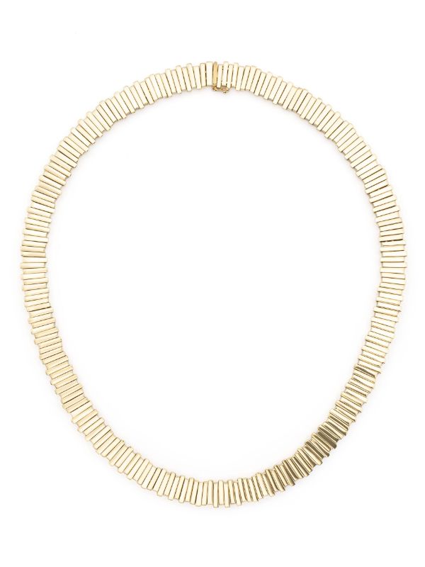 Suzanne Kalan 18kt yellow gold Jagged baguette necklace | Browns Fine Necklaces
