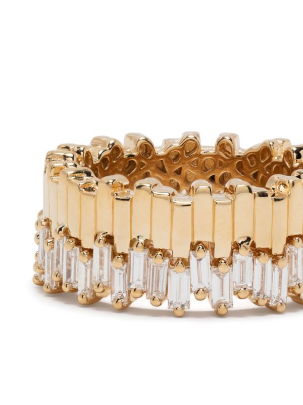 Suzanne Kalan 18kt Yellow Gold Midi Stacker Diamond Eternity Ring | Browns Fine Rings