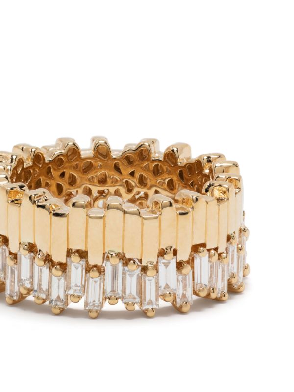 Suzanne Kalan 18kt Yellow Gold Midi Stacker Diamond Eternity Ring | Browns Fine Rings