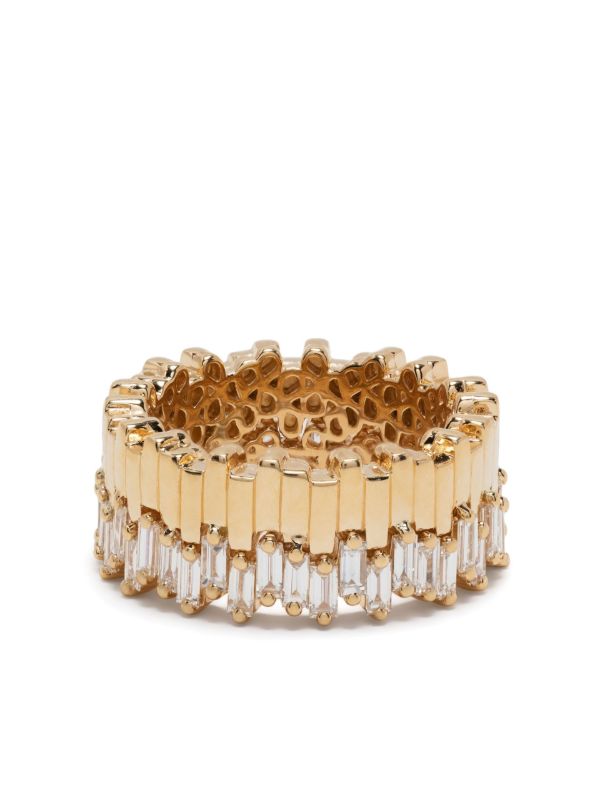 Suzanne Kalan 18kt yellow gold Midi Stacker diamond eternity ring | Browns Fine Rings