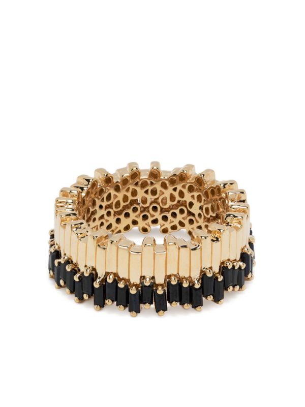 Suzanne Kalan 18kt yellow gold Stacker mini sapphire eternity band | Browns Rings