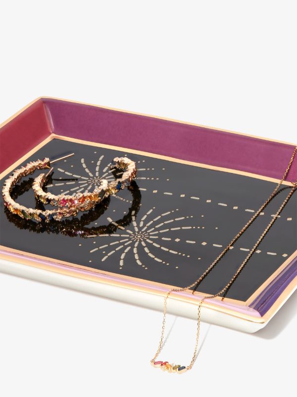 Suzanne Kalan Purple Diamond Palm Tree Jewellery Tray | Browns Storage
