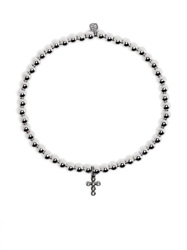 Sydney Evan 14K white gold Cross diamond bracelet | Browns Bracelets