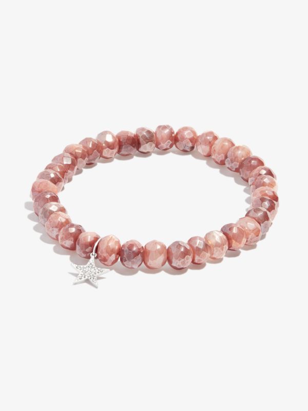 Sydney Evan 14K White Gold Small Star Moonstone Diamond Bracelet | Browns Fine Bracelets