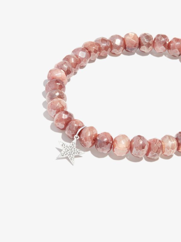 Sydney Evan 14K White Gold Small Star Moonstone Diamond Bracelet | Browns Fine Bracelets