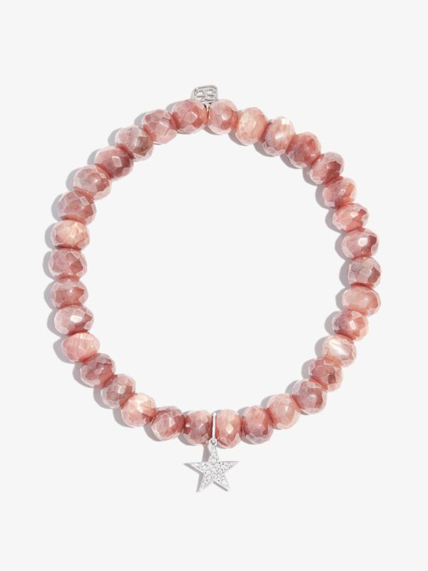 Sydney Evan 14K white gold Small Star moonstone diamond bracelet | Browns Fine Bracelets