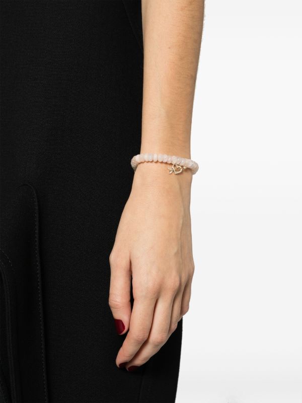 Sydney Evan 14K Yellow Gold Arrow Heart Diamond And Morganite Bracelet | Browns Bracelets