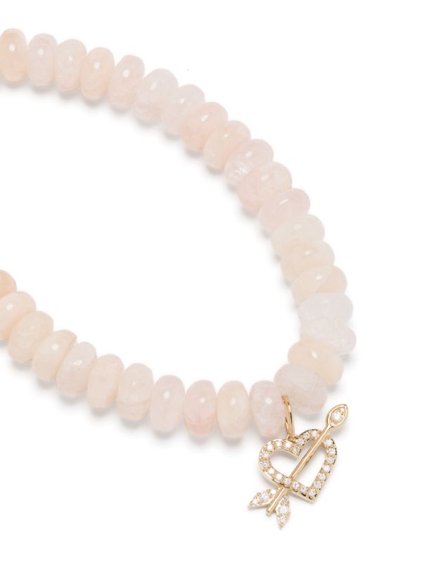 Sydney Evan 14K Yellow Gold Arrow Heart Diamond And Morganite Bracelet | Browns Bracelets