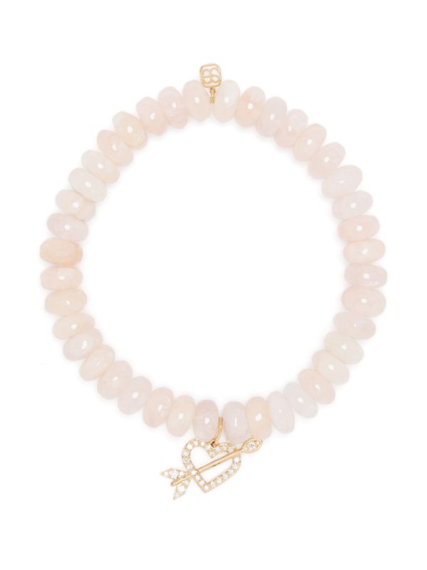 Sydney Evan 14K yellow Gold Arrow Heart Diamond And Morganite Bracelet | Browns Bracelets