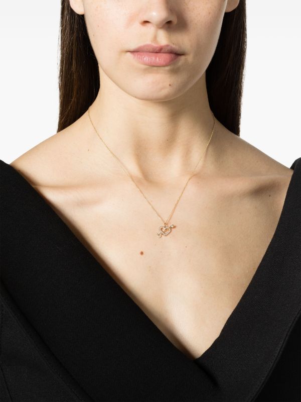Sydney Evan 14K Yellow Gold Arrow Heart Diamond Charm Necklace | Browns Fine Necklaces