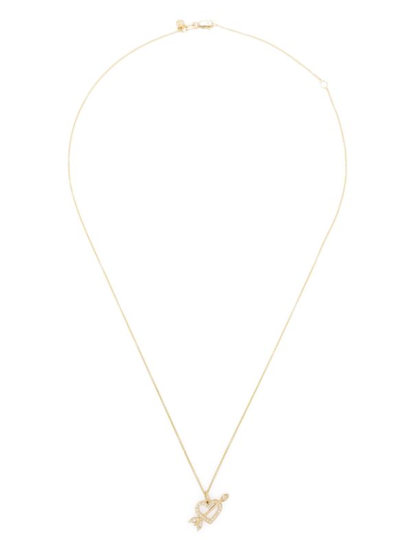 Sydney Evan 14K Yellow Gold Arrow Heart Diamond Charm Necklace | Browns Fine Necklaces
