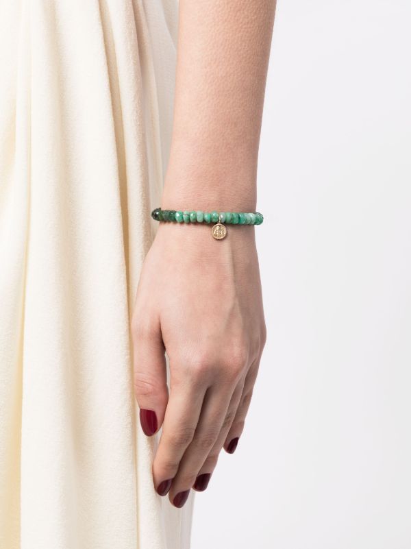 Sydney Evan 14K Yellow Gold Buddha Coin Emerald Bracelet | Browns Fine Bracelets