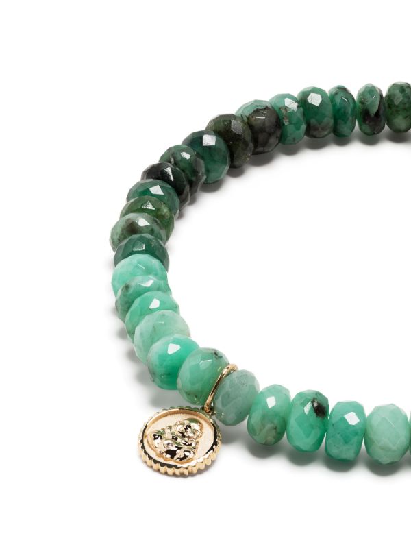 Sydney Evan 14K Yellow Gold Buddha Coin Emerald Bracelet | Browns Fine Bracelets