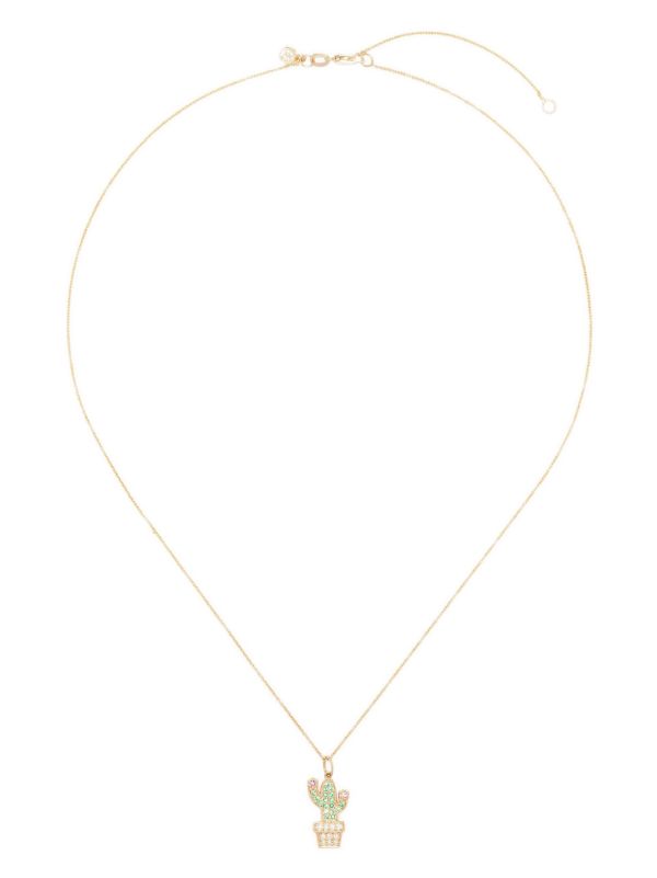 Sydney Evan 14K Yellow Gold Cactus Diamond Necklace | Browns Fine Necklaces